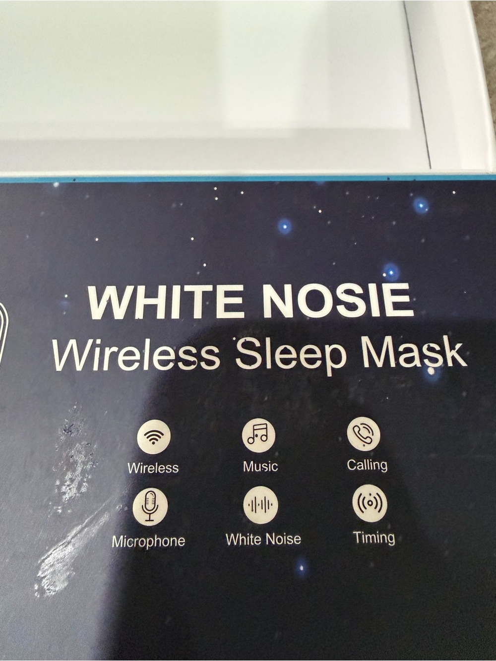 WHITE NOSIE Wireless Sleep Mask - Black